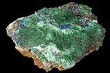 Malachite With Azurite Cluster - Morocco #127524-1